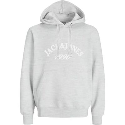 JACK & JONES Jorbleecker branding Sweat Hood Bf, Ljus vit, XS JACK & JONES Jorbleecker branding Sweat Hood Bf, Ljus vit, XS