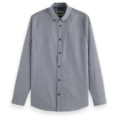 Scotch & Soda herr Seasonal Core Solid Regular-fit Oxford Shirt Skjorta Scotch & Soda herr Seasonal Core Solid Regular-fit Oxford Shirt Skjorta