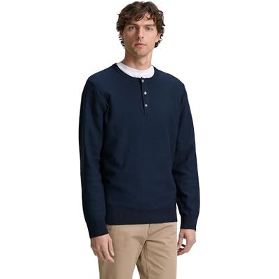 TOM TAILOR Herr 1045658 Pullover tröja, 37715-Sky Captain Tonal Finestripe, S, 37715 – Sky Captain Tonal Finestripe, S TOM TAILOR Herr 1045658 Pullover tröja, 37715-Sky Captain Tonal Finestripe, S, 37715 – Sky Captain Tonal Finestripe, S