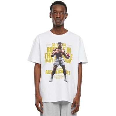 Tee Upscale herr-t-shirt rumble tung oversize t-shirt, tryck t-shirt för män, överdimensionerad passform, streetwear, Vit, L Tee Upscale herr-t-shirt rumble tung oversize t-shirt, tryck t-shirt för män, överdimensionerad passform, streetwear, Vit, L