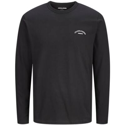 JACK & JONES Jjcollegelogotyp Tee Ls Crew Neck Pls – Plus Size, svart, 4XL JACK & JONES Jjcollegelogotyp Tee Ls Crew Neck Pls – Plus Size, svart, 4XL