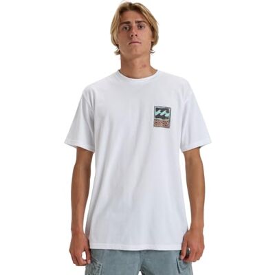 BILLABONG Stämpel SS T-shirt herr, Vitt och blått, XXL BILLABONG Stämpel SS T-shirt herr, Vitt och blått, XXL