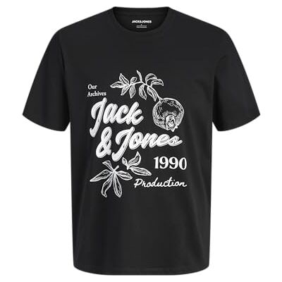 JACK & JONES Jjlarri Tee Ss Crew Neck, svart, M JACK & JONES Jjlarri Tee Ss Crew Neck, svart, M