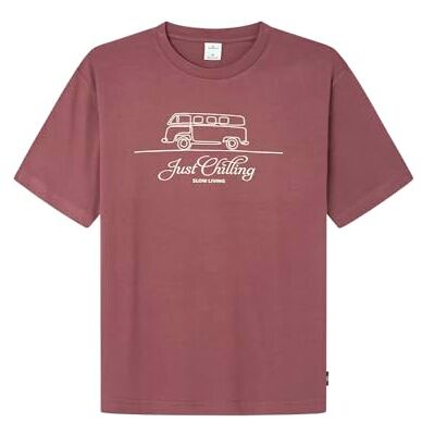 Springfield T-shirt för män, Standard vin, S Springfield T-shirt för män, Standard vin, S