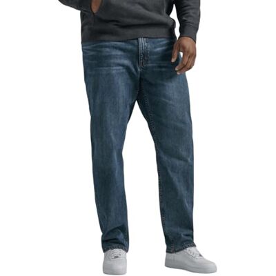 Lee Men's Big & Tall Legendary avslappnade raka jeans, 52W / 32L Lee Men's Big & Tall Legendary avslappnade raka jeans, 52W / 32L