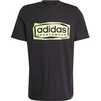 adidas För Män Folded Sportswear Graphic Tee, black, M adidas För Män Folded Sportswear Graphic Tee, black, M