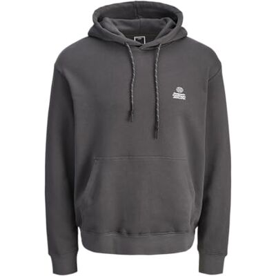 JACK & JONES Jcoflare Back Photo Print Sweat Hood, Pavement, L JACK & JONES Jcoflare Back Photo Print Sweat Hood, Pavement, L