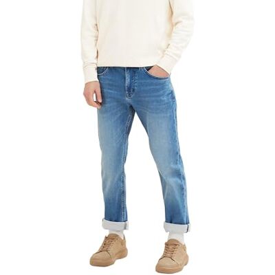 TOM TAILOR herr Josh Regular Slim Jeans 1035651, 10281 Mid Stone Wash Denim, 32W / 34L TOM TAILOR herr Josh Regular Slim Jeans 1035651, 10281 Mid Stone Wash Denim, 32W / 34L