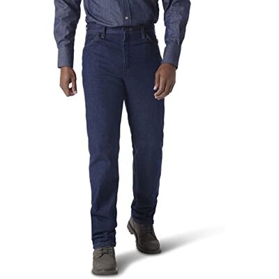 Wrangler Men's FR Flame Resistant Original Fit Jean Blue 44W x 32L Wrangler Men's FR Flame Resistant Original Fit Jean Blue 44W x 32L