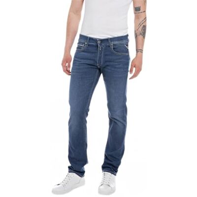 Replay Jeans Grover Straight-Fit, Mörkblå 007-4 (blå), 27 W/32 L, Mörkblå 007-4, 27W / 32L Replay Jeans Grover Straight-Fit, Mörkblå 007-4 (blå), 27 W/32 L, Mörkblå 007-4, 27W / 32L