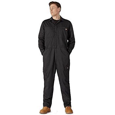 Dickies VF UK Herr Everyday Coverall hängselbyxor, svart grå, XXL Dickies VF UK Herr Everyday Coverall hängselbyxor, svart grå, XXL