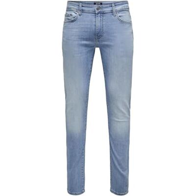 Only & Sons ONSLOOM Slim ONE LBD 8263 AZG DNM NOOS, Ljusblå denim, 34W x 30L Only & Sons ONSLOOM Slim ONE LBD 8263 AZG DNM NOOS, Ljusblå denim, 34W x 30L