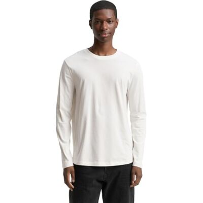 TOM TAILOR Denim herr långärmad t-shirt, 12906 – ullvit, XL TOM TAILOR Denim herr långärmad t-shirt, 12906 – ullvit, XL