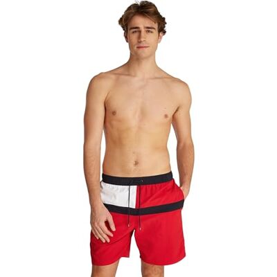 Tommy Hilfiger Herr LÅNG DRAWSTRING NA UM0UM03311, Röd, S, Röd (primär röd), S Tommy Hilfiger Herr LÅNG DRAWSTRING NA UM0UM03311, Röd, S, Röd (primär röd), S