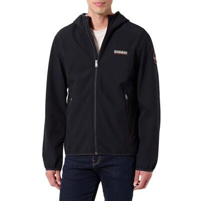 Napapijri Alther Shell jacka för män, Svart skönhet-FW25, XL Napapijri Alther Shell jacka för män, Svart skönhet-FW25, XL