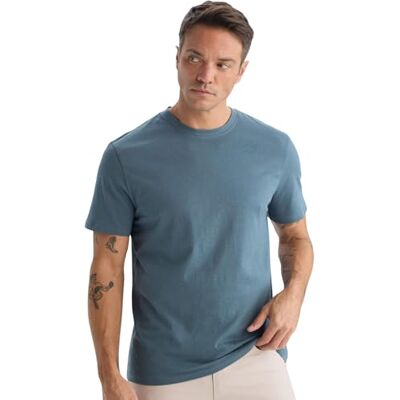 DeFacto Basic T-shirt för män – klassisk t-shirt för män, bensin, XS DeFacto Basic T-shirt för män – klassisk t-shirt för män, bensin, XS