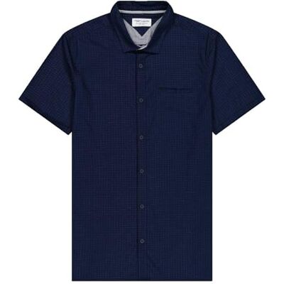 Teddy Smith Herrskjorta Cut MC Total Navy/Carreaux, Total marin/kakelplatta, M Teddy Smith Herrskjorta Cut MC Total Navy/Carreaux, Total marin/kakelplatta, M