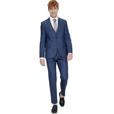 Bonamaison Herr TRMRVN100343 Business-set med kostym byxor, saxofon blå, 46 Bonamaison Herr TRMRVN100343 Business-set med kostym byxor, saxofon blå, 46