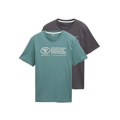 TOM TAILOR T-shirt för män, 30105 – Deep Bluish Green, L TOM TAILOR T-shirt för män, 30105 – Deep Bluish Green, L