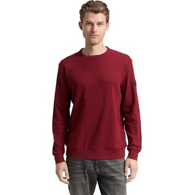 TOM TAILOR Långärmad T-shirt för män, 14155 – Cabarnet Bordeaux Röd, XL TOM TAILOR Långärmad T-shirt för män, 14155 – Cabarnet Bordeaux Röd, XL