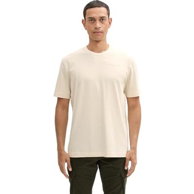 TOM TAILOR T-shirt för män, 27469 Smooth Light Sand, XXL TOM TAILOR T-shirt för män, 27469 Smooth Light Sand, XXL