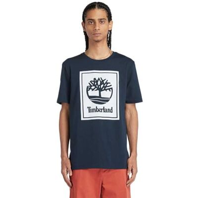 Timberland T-shirt med korta ärmar för män, Mörkblå, L Timberland T-shirt med korta ärmar för män, Mörkblå, L