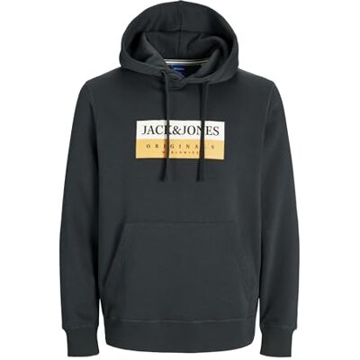 JACK & JONES Jorfrederiksberg Box sweat Hood Sn huvtröja, Skogsriver, S JACK & JONES Jorfrederiksberg Box sweat Hood Sn huvtröja, Skogsriver, S