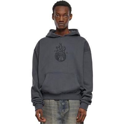 Tee Upscale herr huvtröja Teamdream Ultraheavy oversize hoodie, herr huvtröja med fronttryck, överdimensionerad passform, Mörkgrå, XXL Tee Upscale herr huvtröja Teamdream Ultraheavy oversize hoodie, herr huvtröja med fronttryck, överdimensionerad passform, Mörkgrå, XXL