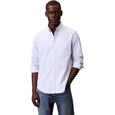 Calvin herr Ls Yd Stripe Oxford Classic Shir LV04RF100G andra skjortor, blå, L Calvin herr Ls Yd Stripe Oxford Classic Shir LV04RF100G andra skjortor, blå, L