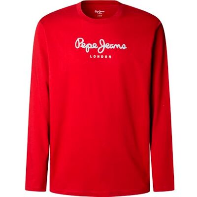 Pepe Jeans herr EGGO Long N t-shirt, röd (Rugby RED), L, Röd (Rugby röd), L Pepe Jeans herr EGGO Long N t-shirt, röd (Rugby RED), L, Röd (Rugby röd), L