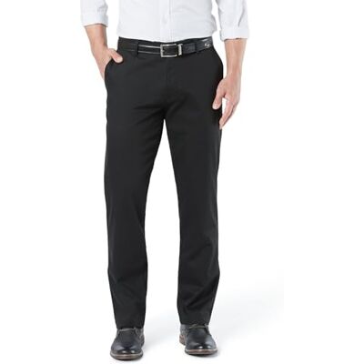 Dockers Herr Straight Fit Signature 2.0 Kaki Byxor-Creaseless Casual, Svart, 40 W x 32 L Dockers Herr Straight Fit Signature 2.0 Kaki Byxor-Creaseless Casual, Svart, 40 W x 32 L