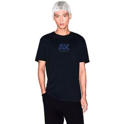 Giorgio Armani Kortärmad tryckt logotyp rund krage t-shirt, svart, XS Giorgio Armani Kortärmad tryckt logotyp rund krage t-shirt, svart, XS