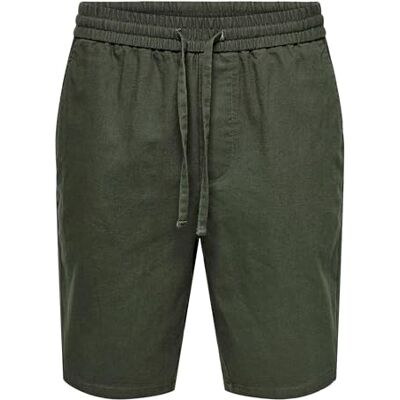 Only & Sons Shorts för män enfärgade, OLIVNATT, XS Only & Sons Shorts för män enfärgade, OLIVNATT, XS