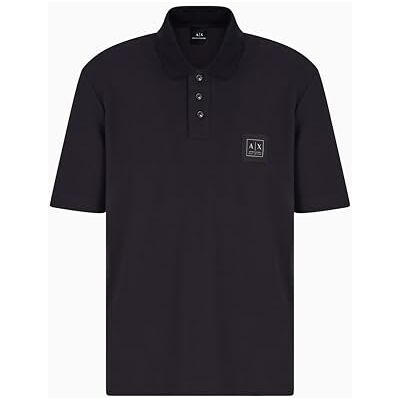 Giorgio Armani Men's Blue Edition, logo lapp, normal passform, blå, M, djup marin, M Giorgio Armani Men's Blue Edition, logo lapp, normal passform, blå, M, djup marin, M
