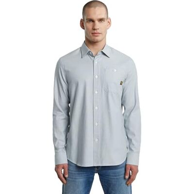 G-STAR RAW Bristum 2.0 Slim Shirt, Flerfärgad (Ash blå/Milk D23553-e071-h531), XXL G-STAR RAW Bristum 2.0 Slim Shirt, Flerfärgad (Ash blå/Milk D23553-e071-h531), XXL