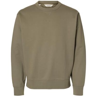 SELECTED MEN SELECTED Män Slhrelaxluke Ls Sweat Crew Neck, Vetiver, XXL SELECTED MEN SELECTED Män Slhrelaxluke Ls Sweat Crew Neck, Vetiver, XXL