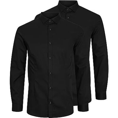 JACK & JONES herrskjorta, svart, M JACK & JONES herrskjorta, svart, M