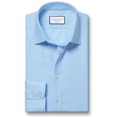 Charles Tyrwhitt Sky blue non- iron twill extra slim fit shirt Charles Tyrwhitt Sky blue non- iron twill extra slim fit shirt
