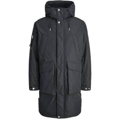 JACK & JONES Herr Jorinwood Twill Parka, svart, x_s, svart, XS JACK & JONES Herr Jorinwood Twill Parka, svart, x_s, svart, XS