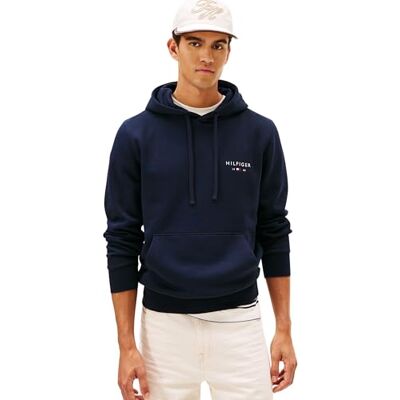 Tommy Hilfiger herr varumärke älskar liten HILFIGER huvtröja MW0MW41429 pullover huvtröja, blå, XS, Blå (ökenhimmel), XS Tommy Hilfiger herr varumärke älskar liten HILFIGER huvtröja MW0MW41429 pullover huvtröja, blå, XS, Blå (ökenhimmel), XS