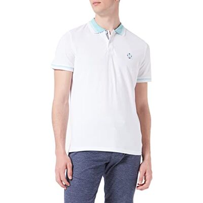 TOM TAILOR Herr Basic pikétröja med stretchinnehåll 1031604, 20000 White, S TOM TAILOR Herr Basic pikétröja med stretchinnehåll 1031604, 20000 White, S