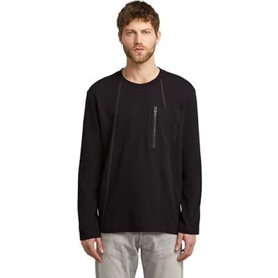 G-STAR RAW Tweeter a line pkt r t ls, Svart (Dk Black D26827-e164-6484), M G-STAR RAW Tweeter a line pkt r t ls, Svart (Dk Black D26827-e164-6484), M
