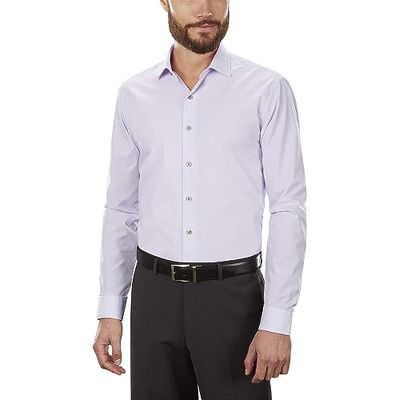 Kenneth Cole Unlisted Herrskjorta, smal passform, enfärgad, Lila, 16"-16.5" Neck 32"-33" Sleeve Kenneth Cole Unlisted Herrskjorta, smal passform, enfärgad, Lila, 16"-16.5" Neck 32"-33" Sleeve