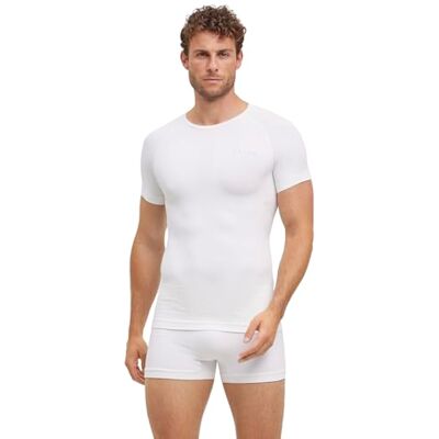 FALKE herr Baslager Ovandel Warm Round Neck M S/s Ts funktionellt garn snabbtorkande 1 del, Vit White 2860, XXL FALKE herr Baslager Ovandel Warm Round Neck M S/s Ts funktionellt garn snabbtorkande 1 del, Vit White 2860, XXL