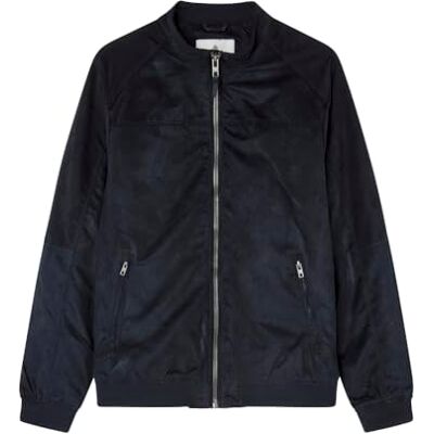 Springfield ÖVERSYN SÖJ GRUND JACKET MED RIBBED OCH HEM, Marinblå, XL Springfield ÖVERSYN SÖJ GRUND JACKET MED RIBBED OCH HEM, Marinblå, XL