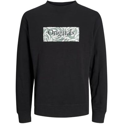 JACK & JONES JORLAFAYETTE varumärke sweat crew, svart, L JACK & JONES JORLAFAYETTE varumärke sweat crew, svart, L