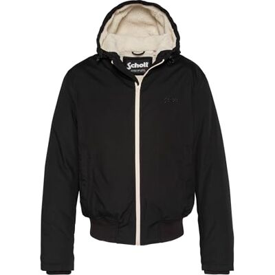 Schott NYC Schott Bluster2 sherpafoder kort jacka med huva svart, svart, 3XL Grande taille Taille Tall Schott NYC Schott Bluster2 sherpafoder kort jacka med huva svart, svart, 3XL Grande taille Taille Tall