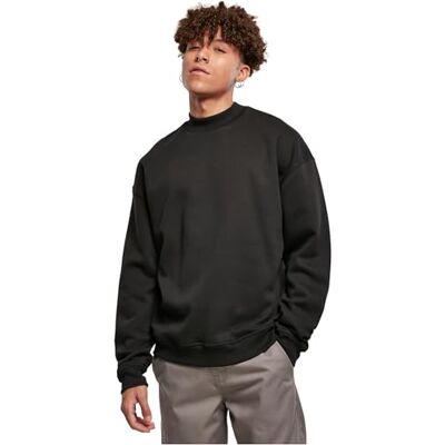 Urban Classics herrtröja med hög ribbkrage, bred mock neck tröja, överlappande axlar, storlek S till XXL, svart, XXL Urban Classics herrtröja med hög ribbkrage, bred mock neck tröja, överlappande axlar, storlek S till XXL, svart, XXL