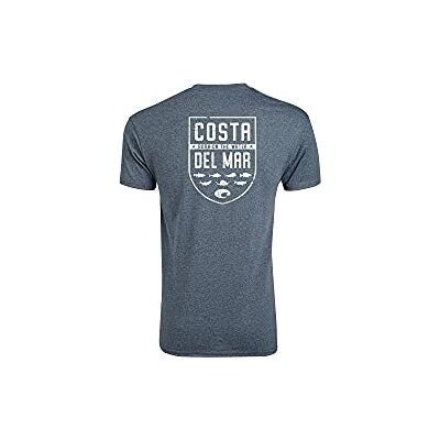 Costa Del Mar Art-sköld t-shirt för män, Mörk ljung, S Costa Del Mar Art-sköld t-shirt för män, Mörk ljung, S