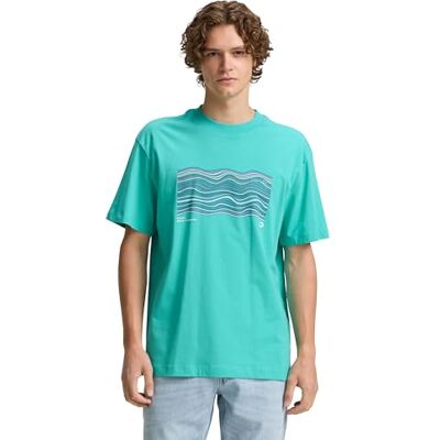 TOM TAILOR Denim T-shirt för män, 10950 Vattenfall grön, L TOM TAILOR Denim T-shirt för män, 10950 Vattenfall grön, L